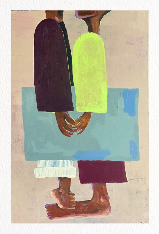 'Stationary, bonded, momentarily' Art Print